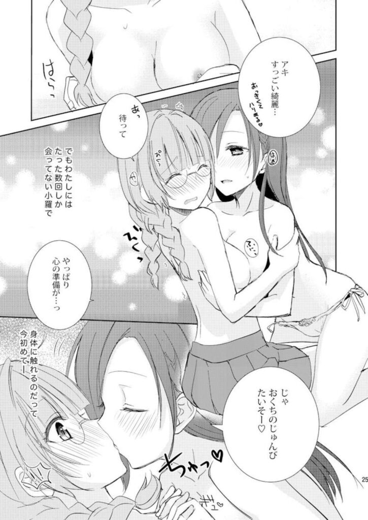 【エロ同人誌】身体の関係だけで知り合ってしまったレズビアンたち…ラブホテルでディープなキスから乳首やアソコを責合ってのいちゃラブ百合セックスで同時イキ！【Aoko：未完成のキモチ】